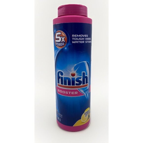 Finish Hard Water Booster Powder 14 Ounces Hard Water Lemon Sparkle - Picture 1 of 9